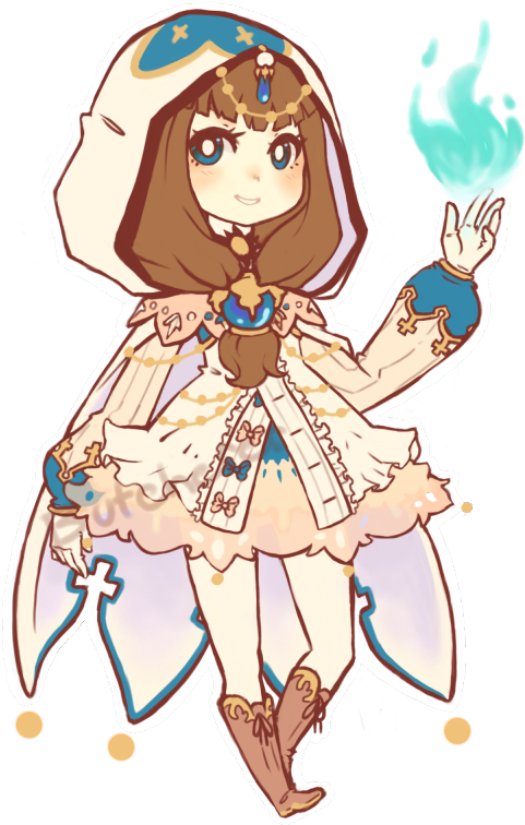 Holy Mage Girl Adoptable Auction *ended* By Butcherer - Cartoon (484x762)