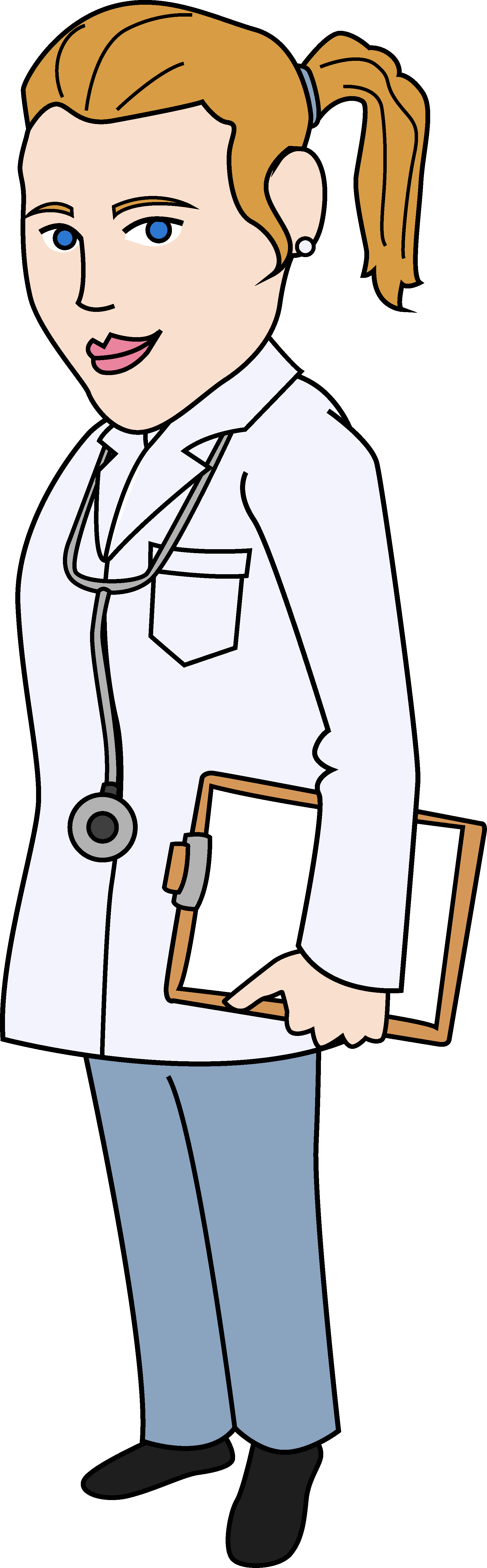 Girl Doctor Clipart Transparent - Clip Art (1850x5953)
