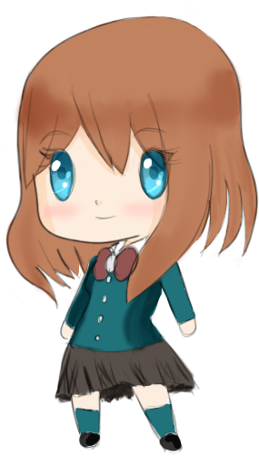 Chibi Highschool Girl By Listlessleelee - High School Girls Chibi Drawing (304x604)