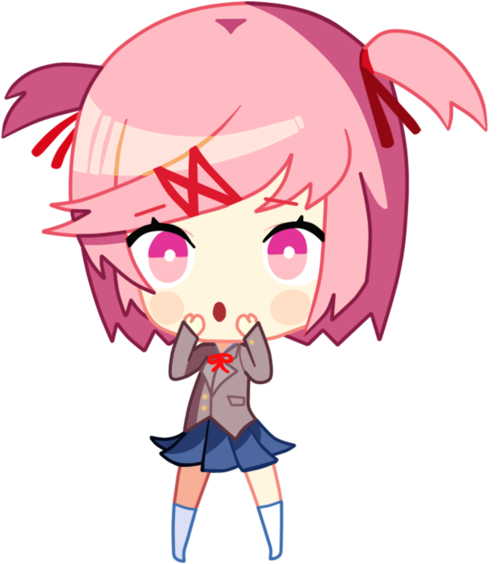 Doki Doki Literature Club - Doki Doki Literature Club Natsuki Chibi (1024x1188)