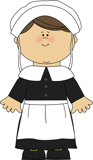 Pilgrim Girl Clipart (321x550)