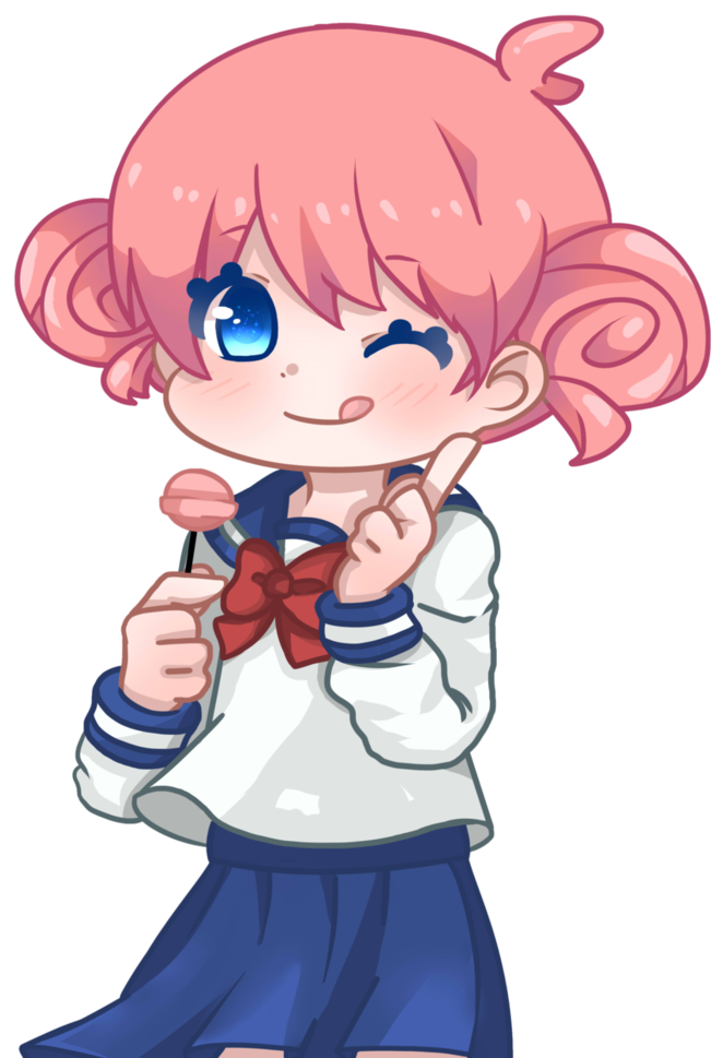 Chibi Candy Girl By Bronnie23 - Cartoon (793x1008)
