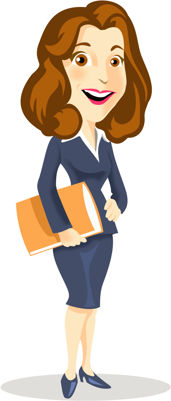 Image Result For Business Woman Icon Png - Real Estate Woman Cartoon (1000x1500)