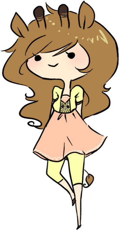 Giraffe Girl For A Contest By Nyanya-risu On Deviantart - Cartoon (900x900)