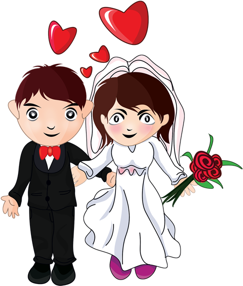 Free To Use Public Domain Bride Groom Clip Art - Many Many Congratulations On Your Wedding (520x591)
