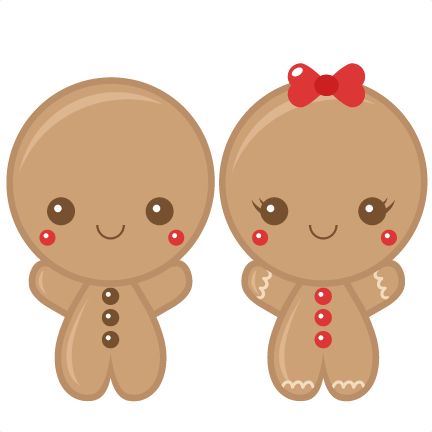 Gingerbread Boy & Girl Scrapbook Clip Art Christmas - Cute Christmas Gingerbread Man (432x432)
