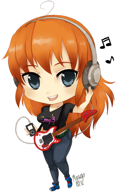Chibi Commission For Thank You~ Cc High On Fairydust - Menina Ruiva Png (472x707)
