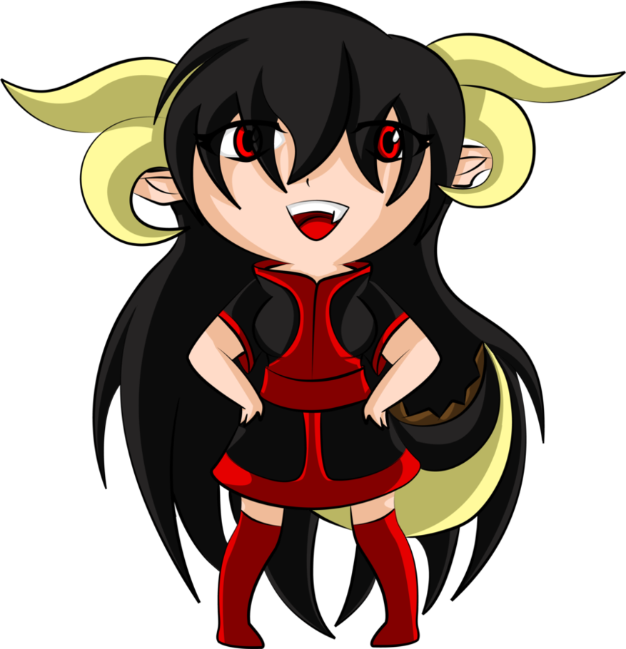 Dragon Chibi Girl Coloured By Ugh First Aid - Dragon Chibi Girl (877x910)