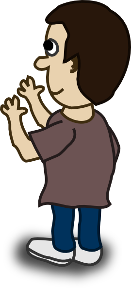 Man Hands Up Clip Art At Clker - Painter Clip Art (270x593)