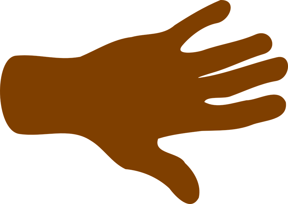 Finger Clipart Hand Palm - African American Hand Cartoon (960x679)