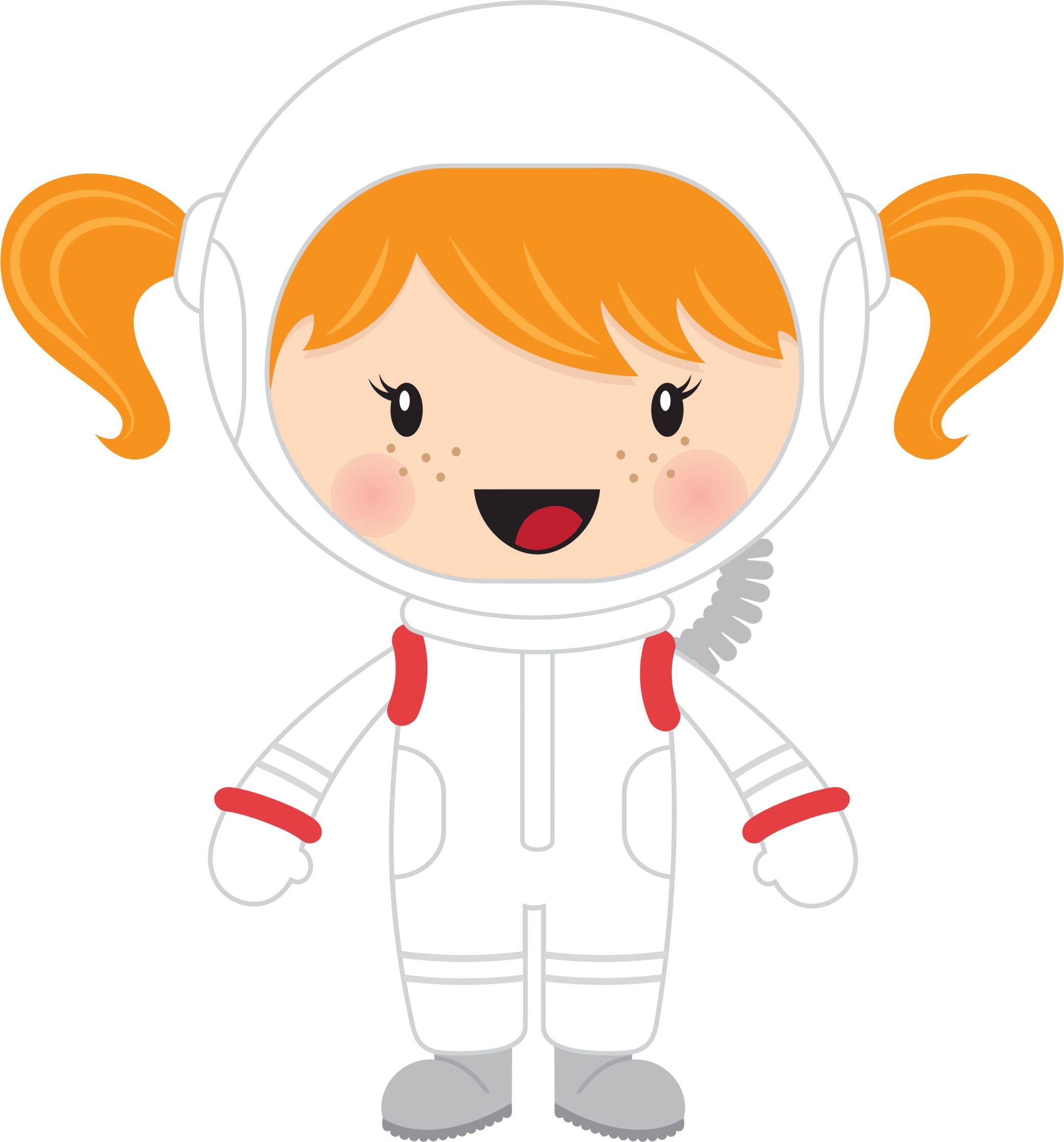 Big Image - Girl Astronaut Clip Art (2084x2238)