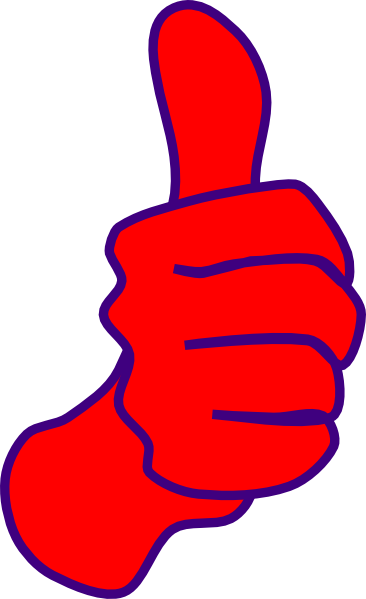 Red Thumbs Up Png (366x599)