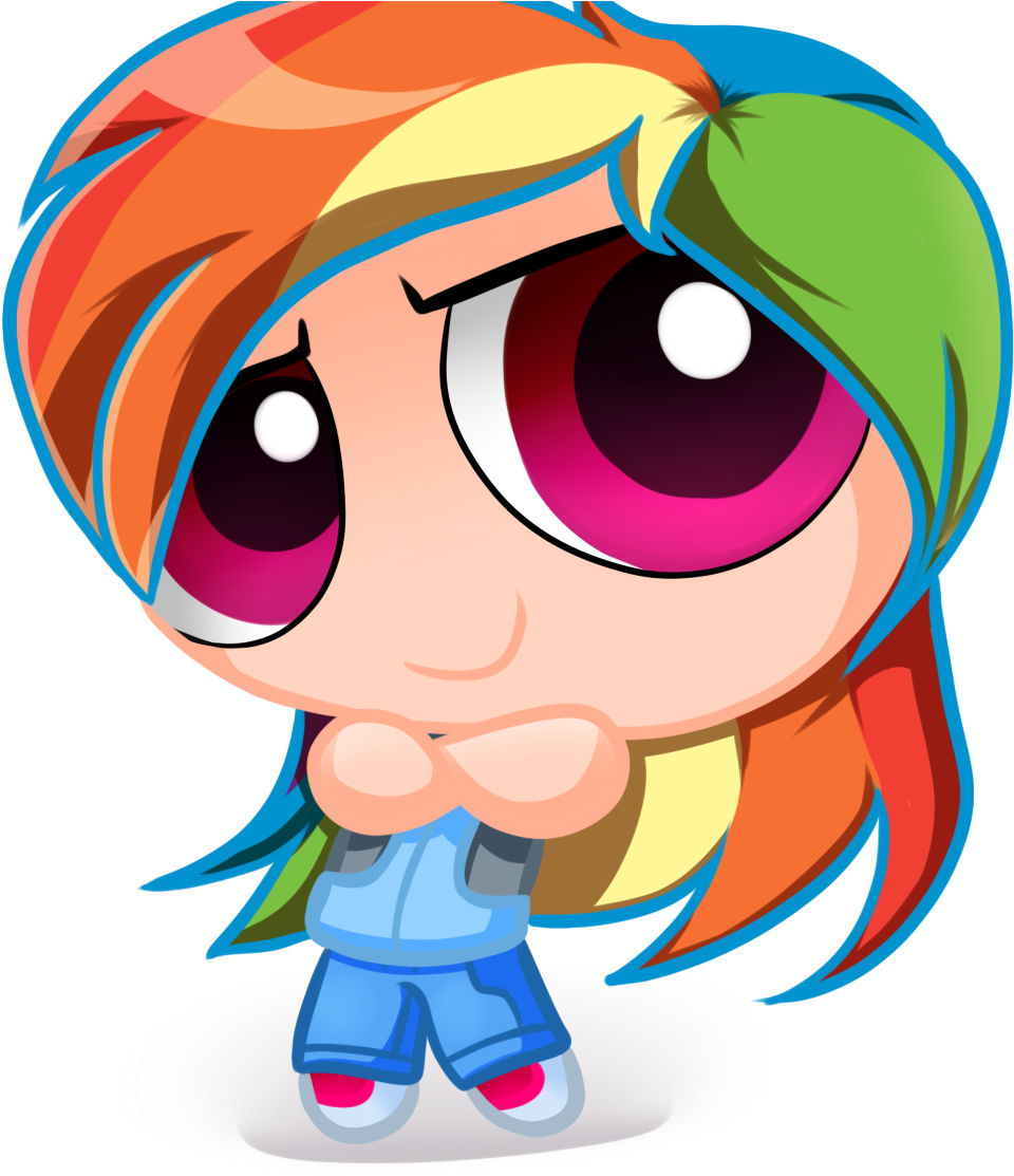 The Powerpuff Girls - Power Puff Girls Rainbow (1024x1121)
