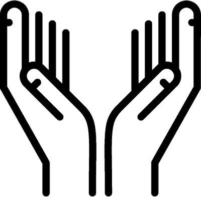 Think About The Prayers That The Founders Had Given - Pray Hand Vector Png (400x393)
