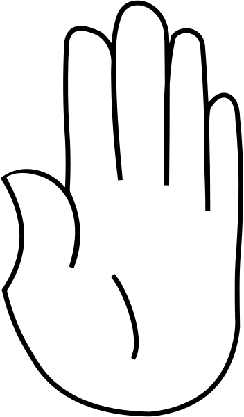 File - Hand 5 - Svg - Hand 5 Png (352x600)