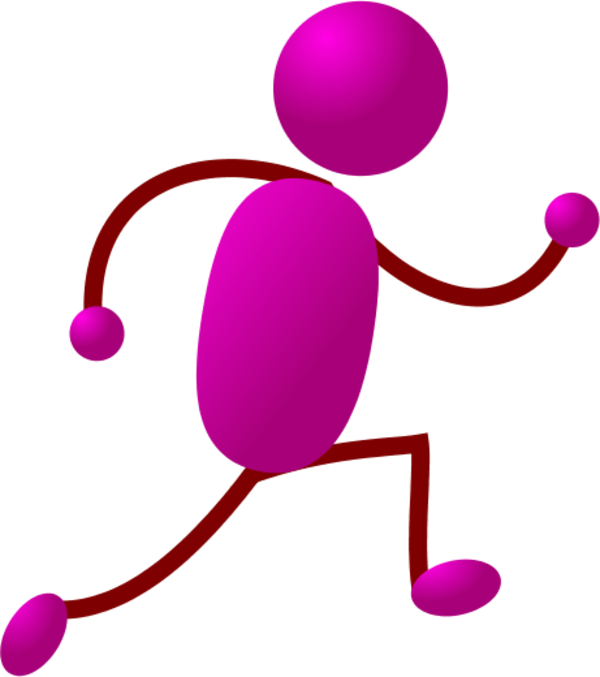 Stick Man Running Cliparts - Stick Man Running (600x677)