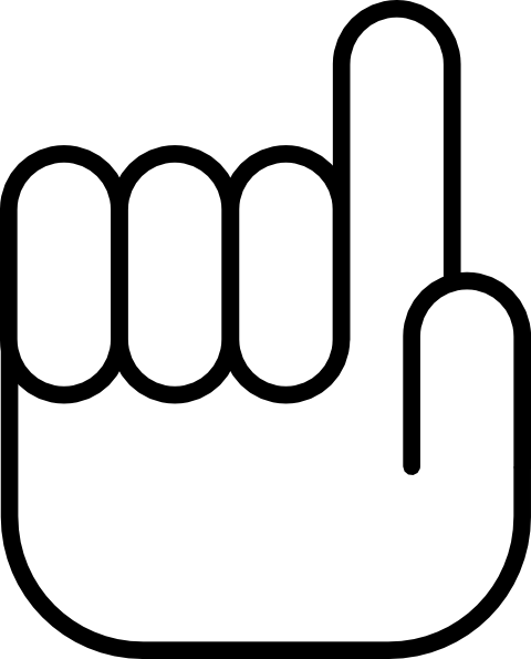 Pointing Hand Clipart Png - Index Mouse (605x750)
