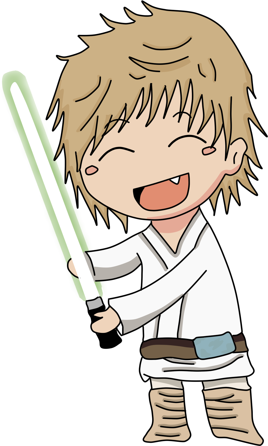 Already Felt- Characters 2 - Draw Chibi Luke Skywalker (1536x2048)