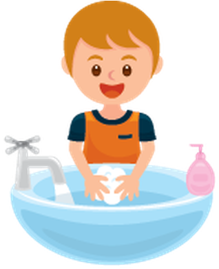 Washing Hands - Wash Your Hand Cartoon (353x399)