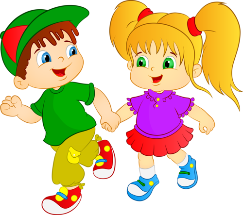 Hand Embroidery - Boy And Girl Cartoon (500x443)
