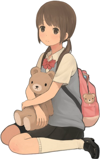 Anime Clipart Transparent Pencil And In Color Anime - Anime Student Clipart (400x566)