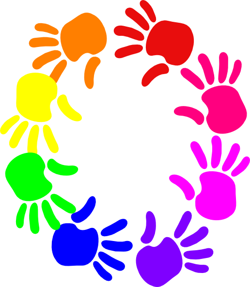 Circle Of Hands Clip Art At Clker - Colorful Circle Of Hands (516x593)