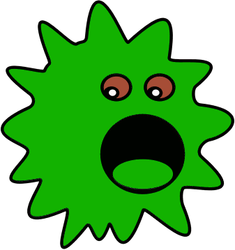 Image For Green Monster 2 Clip Art - Virus Clipart (337x359)