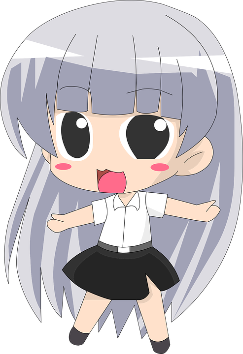 Manga Females Cliparts 16, - Cartoon (493x720)
