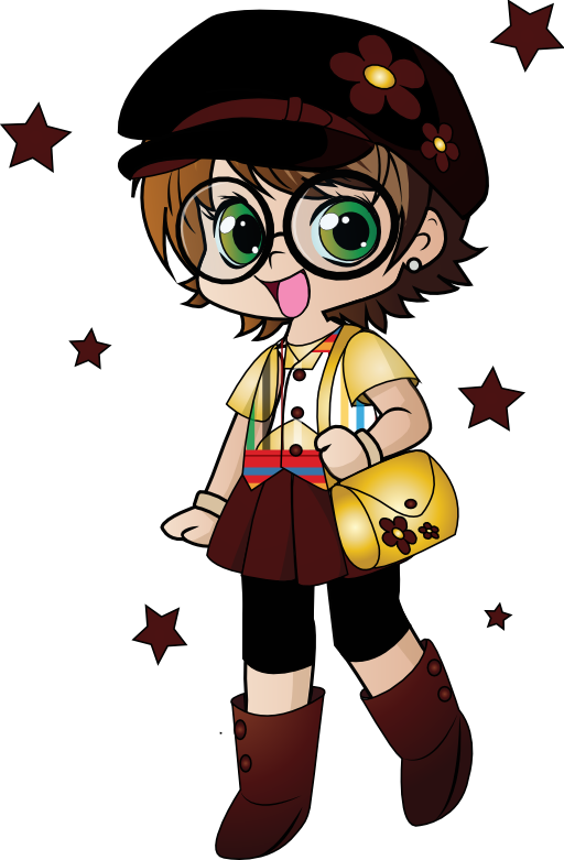 Clipart - صورة - Girl Manga Clipart (512x781)