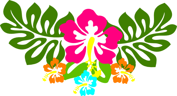 Multi Hibiscus Arc Clip Art At Clker - Hibiscus Clip Art (600x328)