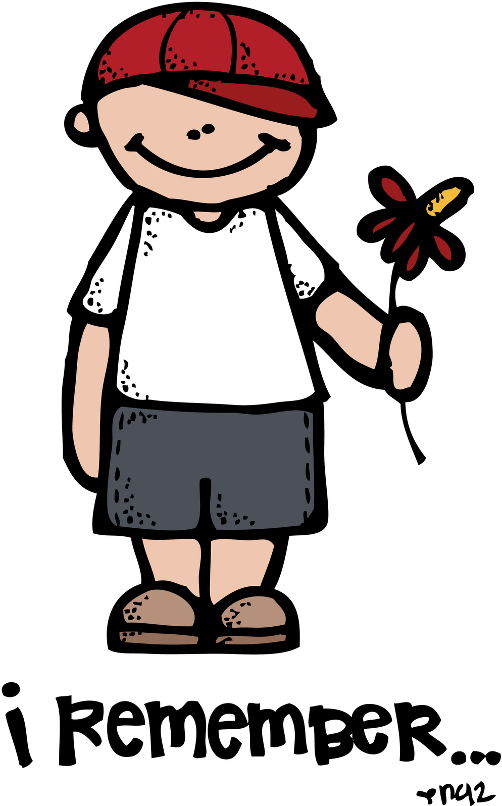 Melonheadz = Cute Clip Art - Memorial Day Clip Art Bw (1004x1600)