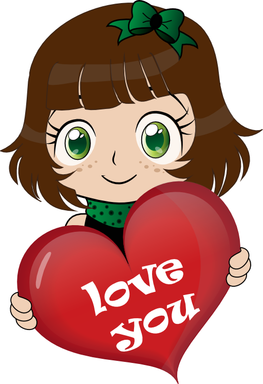 Cute Girl Manga Smiley Emoticon Clipart - Hepcat Push N Shove (512x747)