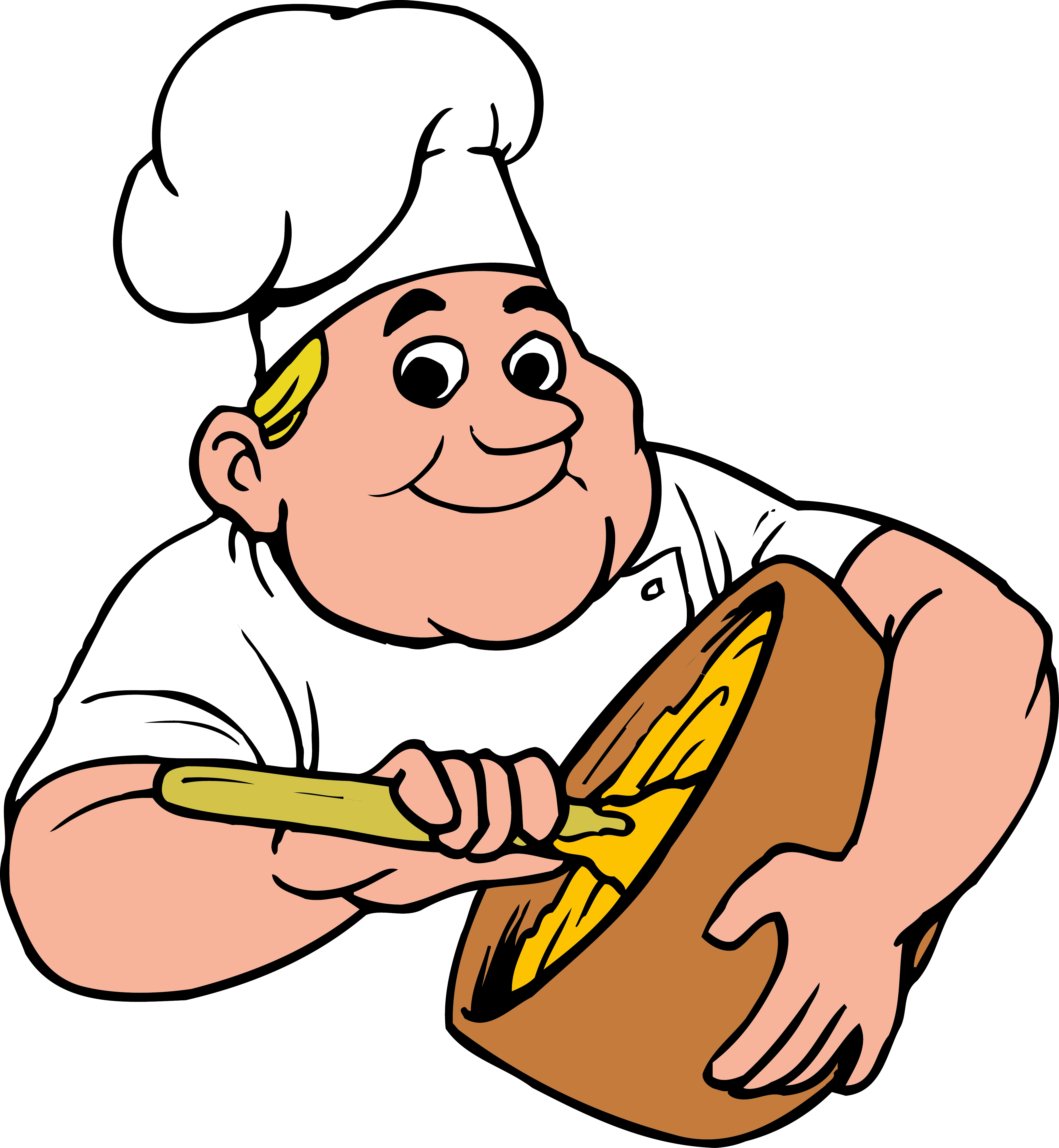 Coloring Book Cook Chef Drawing Kitchen - Dibujo De Revolver Comida (4311x4673)
