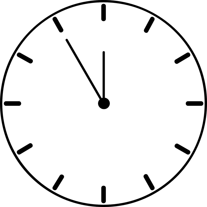 Clock Clipart Black And White Png - Fast Animated Clock Gif (720x720)