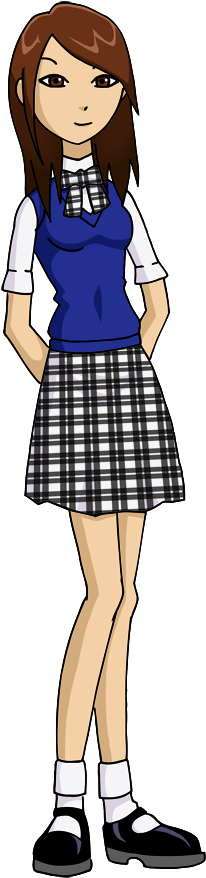 Ban Re Aka The Catholic School Girl By Glee Chan - School Girl Cartoon Png (264x900)