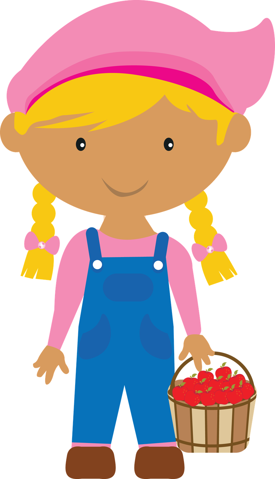 Clipart A Simple - Granjera Dibujo (900x1569)