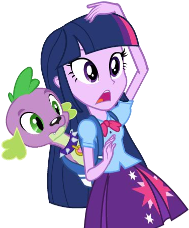 Dash For The Crown, Equestria Girls, Equestria Girls - Equestria Girls Twilight Sparkle And Spike (428x470)