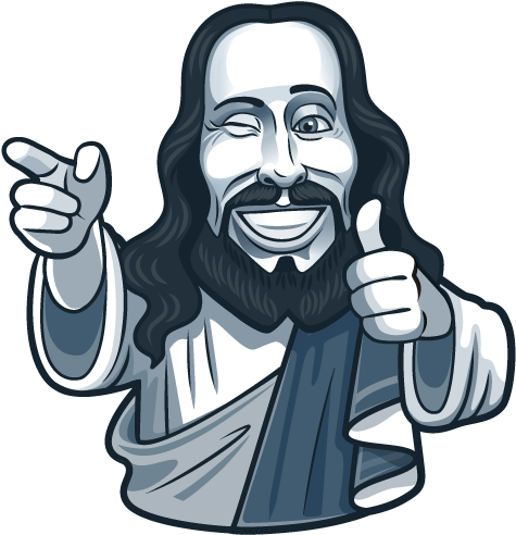 Telegram Sticker By Jinkazama84 - Jesus Telegram (512x512)