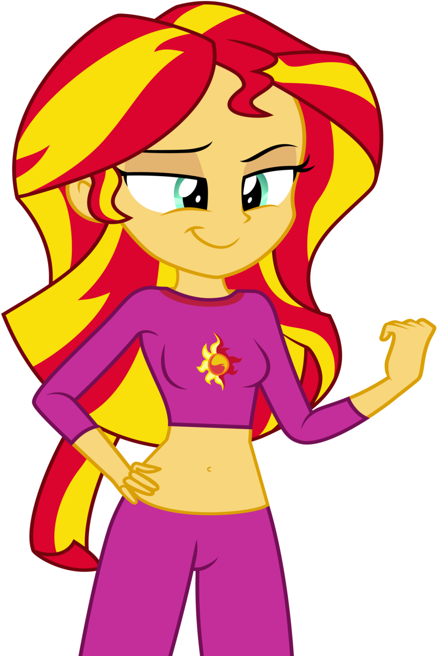 Sunset Midriff 4 By Ponyalfonso Sunset Midriff 4 By - Sunset Shimmer In Bikini (1024x1361)
