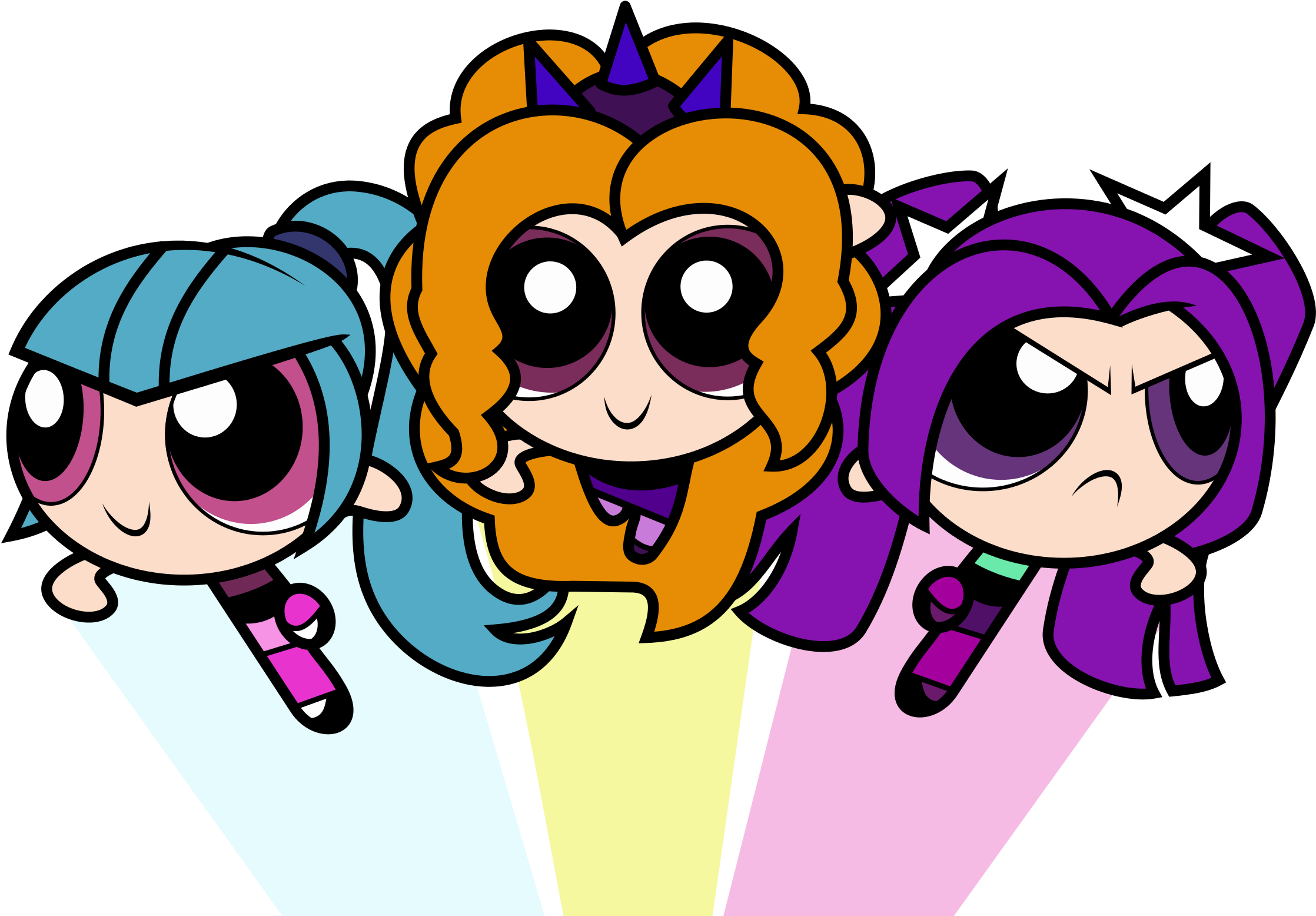 Powerdazzlings Girls By Mit-boy - Powerpuff Girls Equestria Girls (2453x1713)