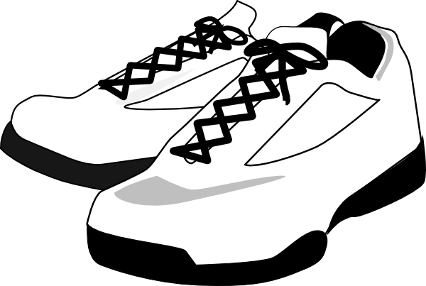 Running, Shoes Clip Art - Shoes Clip Art (600x403)