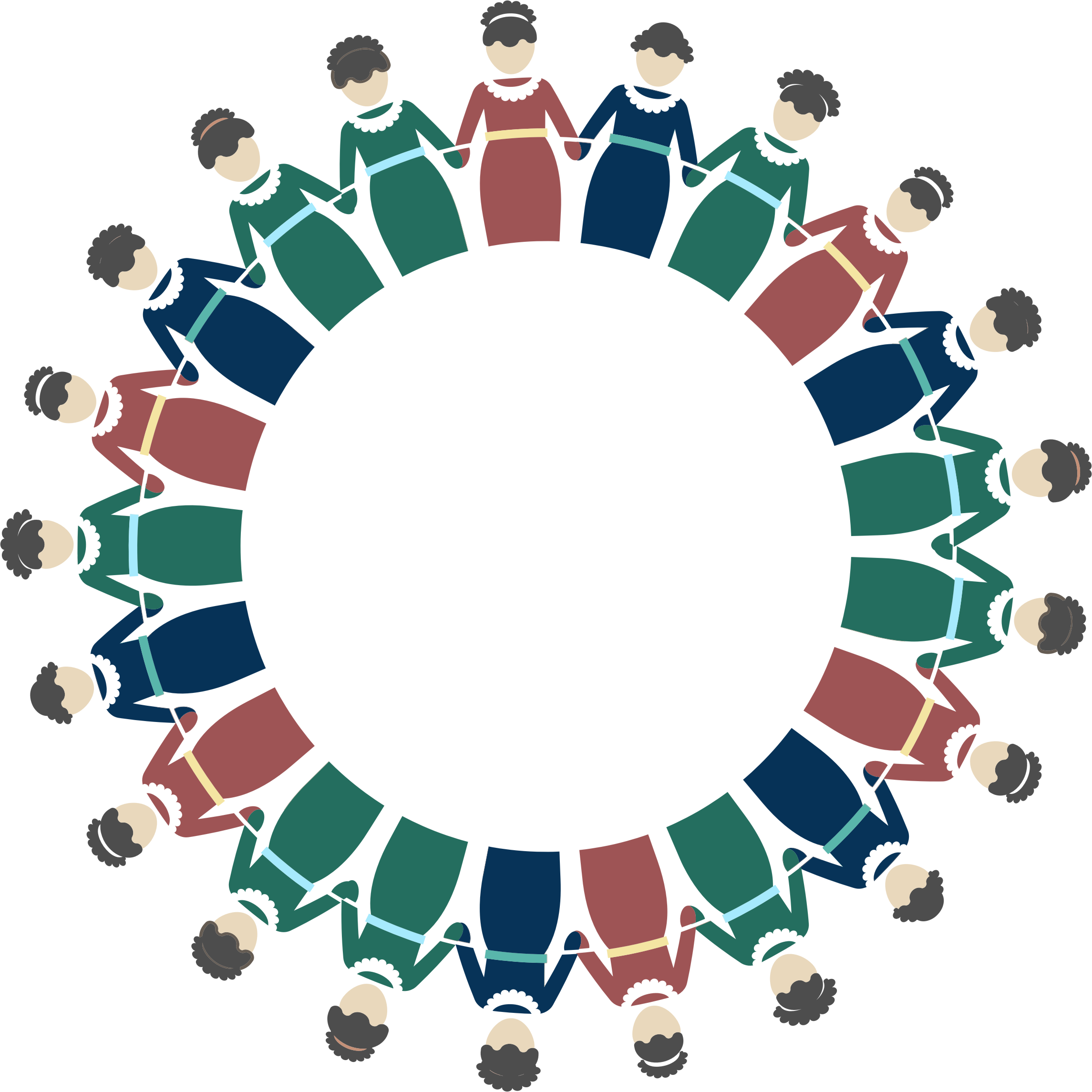 Big Image - Women Holding Hands Clipart (2290x2290)