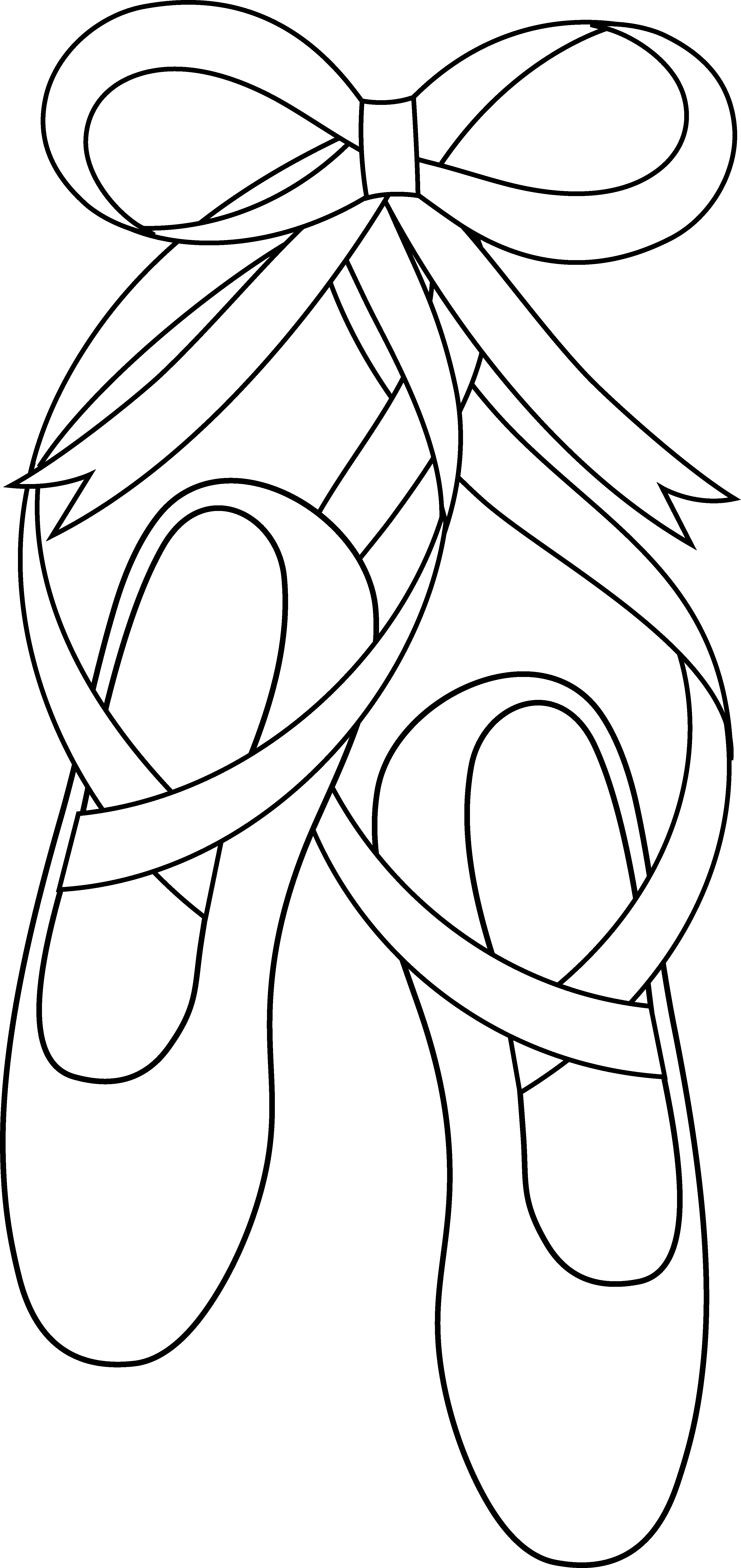 Dance Shoes - Ballet Slippers Clip Art (3300x6981)