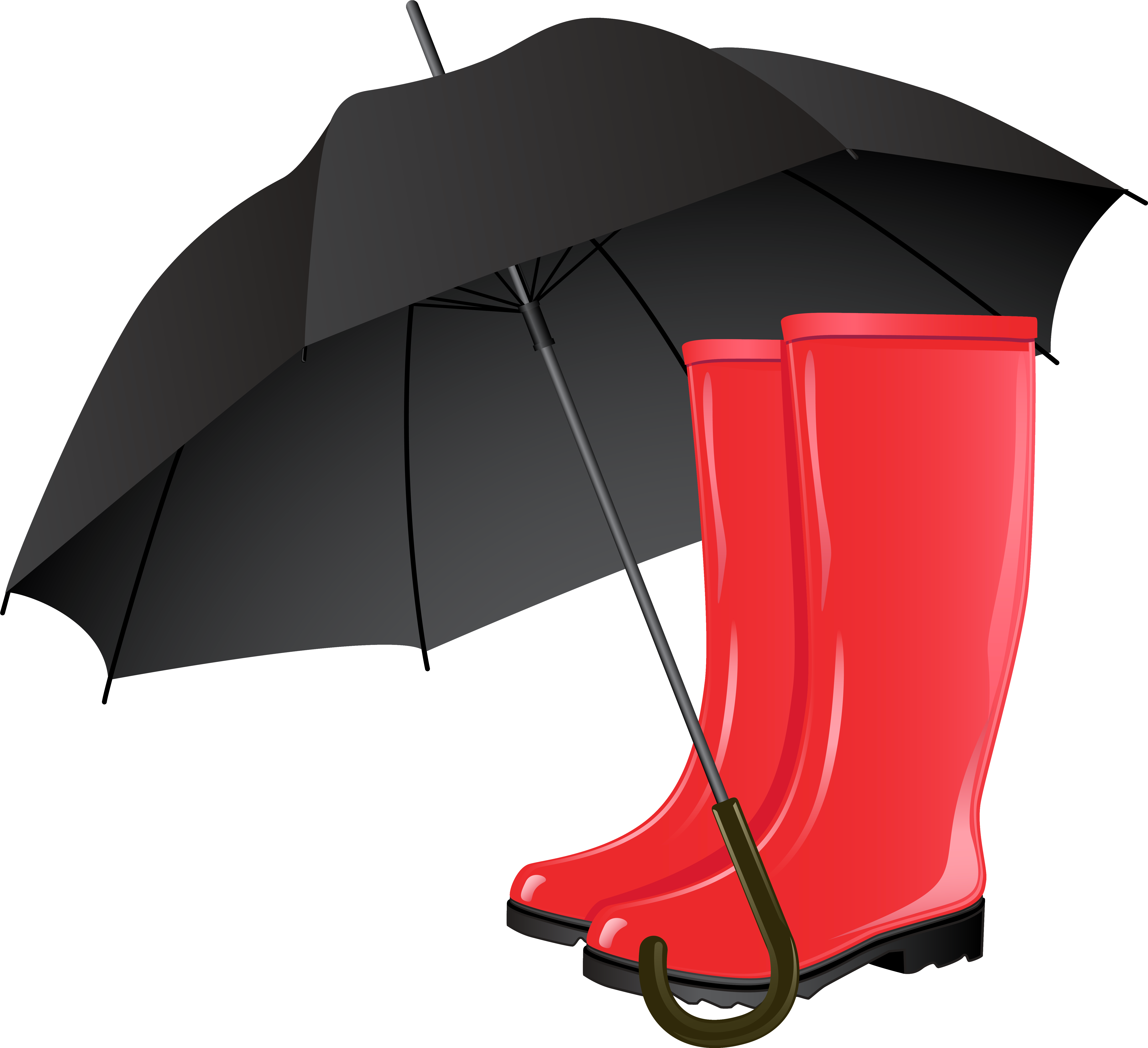 Boots Clipart Transparent - Umbrella (6099x5566)