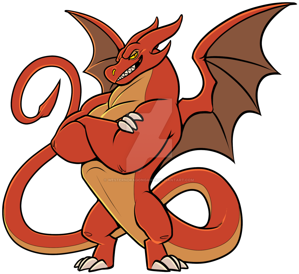 The Red Dragon By Westerndragongames - Dragon Bipedal Deviantart (1024x983)