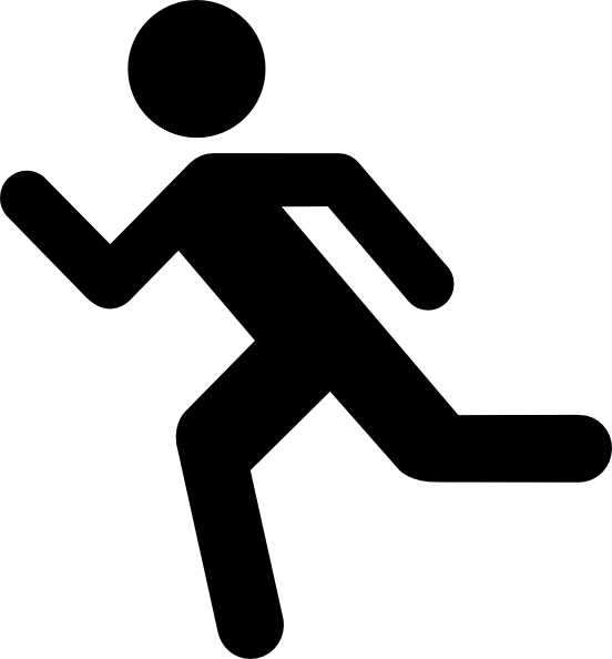 Running Icon On Transparent Background Clip Art At - Running Clipart No Background (552x594)