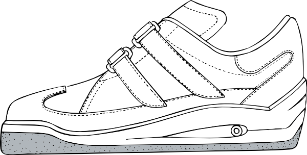 Running Shoes Clipart - Shoe Clip Art (600x304)