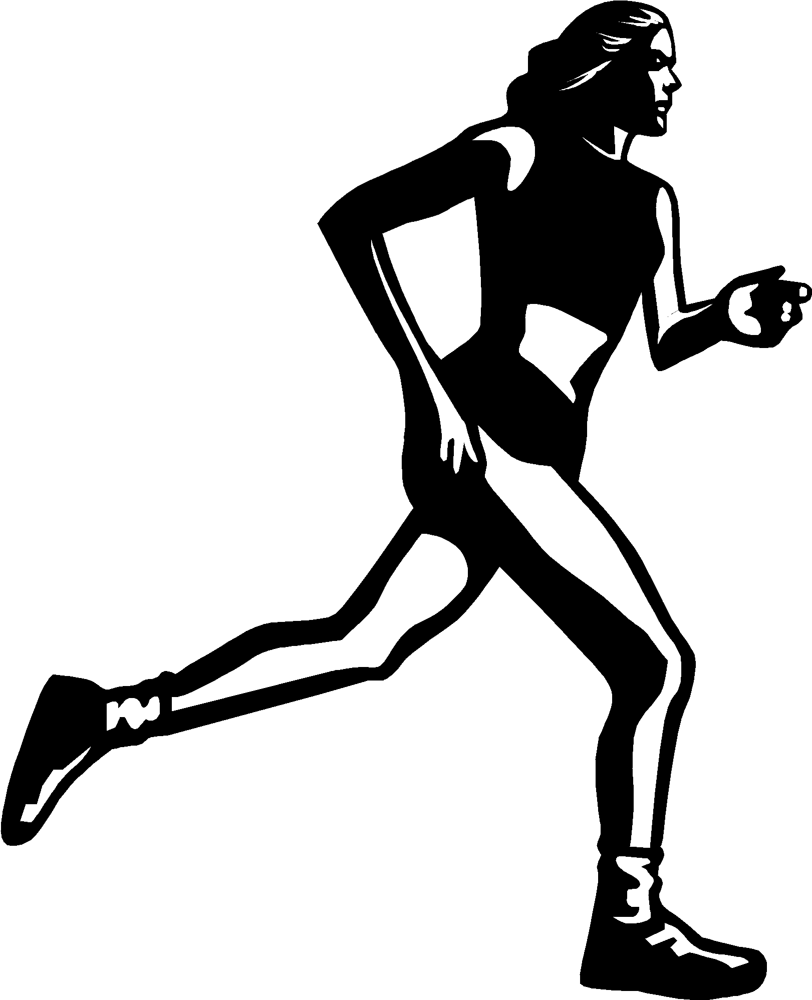 Girl Run Clipart Png - Track And Field Runner Drawing (1628x2010)
