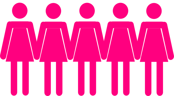 Holding Hands Women Clip Art - Women Holding Hands Clipart (600x330)