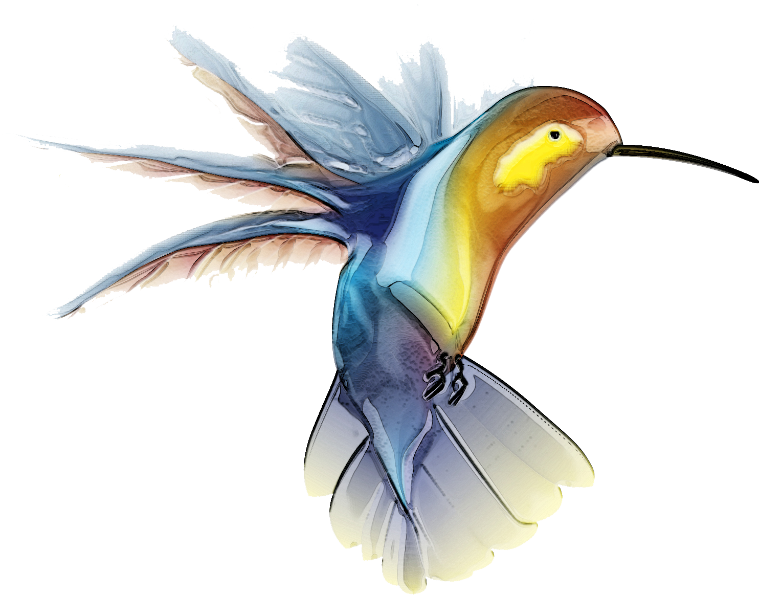 Hummingbird Clipart Png Image - Native American Hummingbird Symbol (1800x1500)